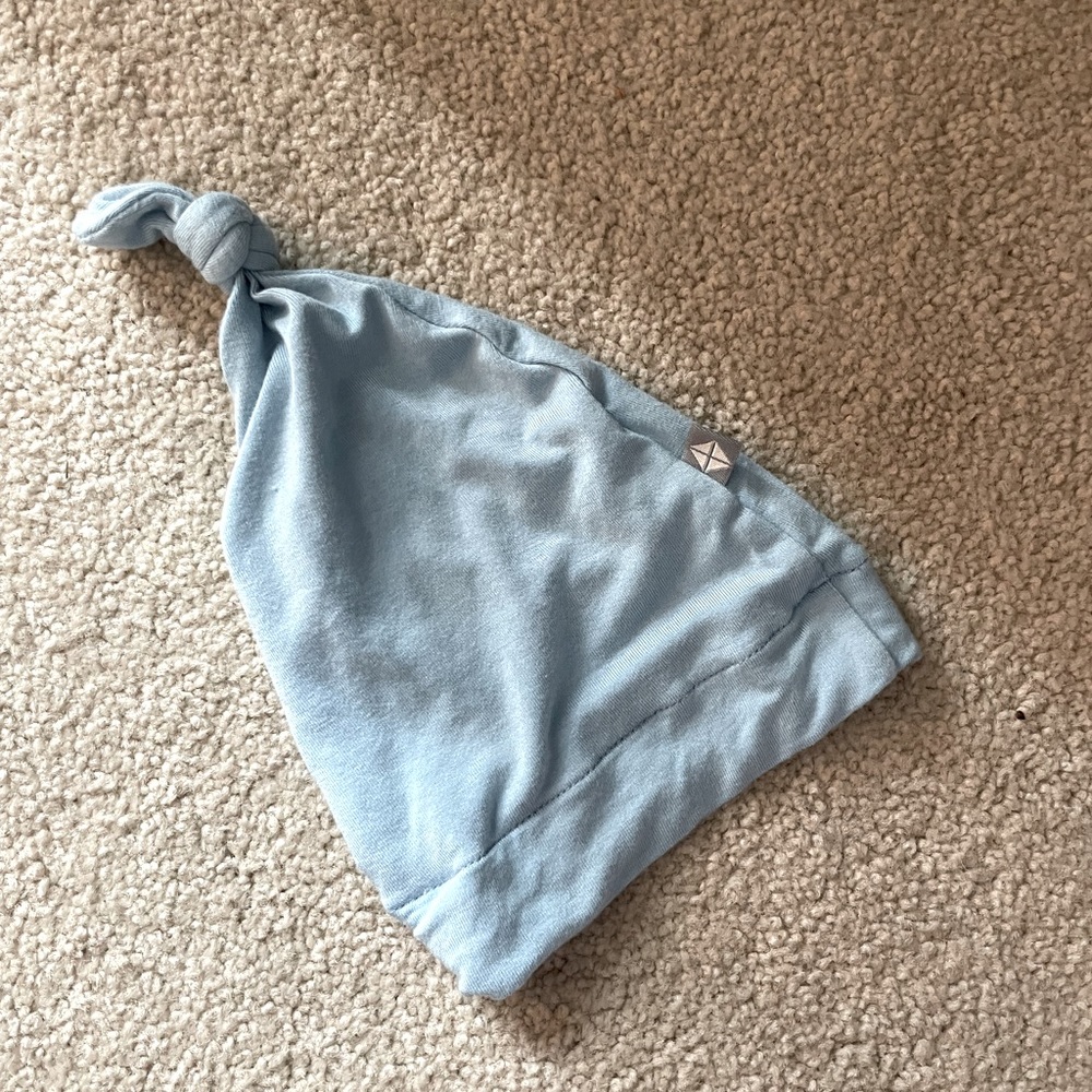 Kyte Newborn Hat Cap Knotted Blue Baby Infant Bamboo